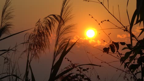 Puesta-De-Sol-Sobre-Chiang-Mai,-Tailandia-Con-Neblina