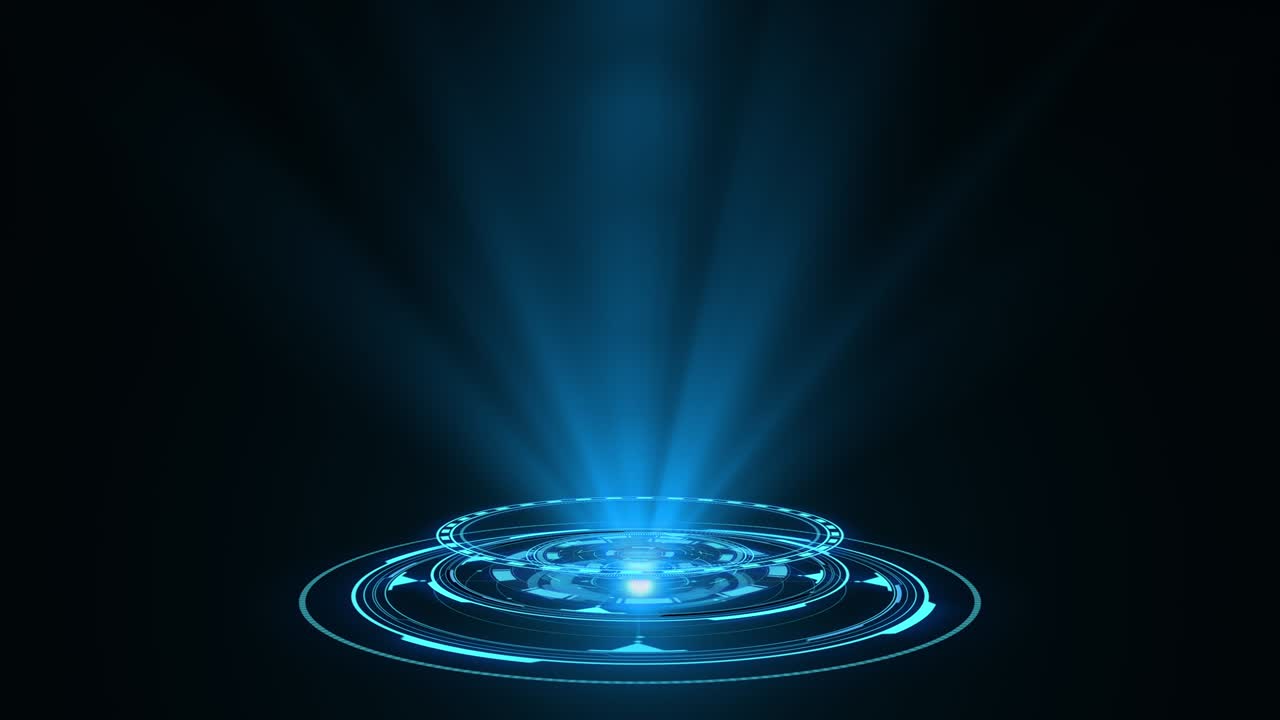 허드 서클 인터페이스, 하이테크 미래 디스플레이, 블루 홀로그램 버튼, 디지털 데이터 네트워크 보호, 미래 기술 네트워크 개념, 현대 사이버 공간 혁신