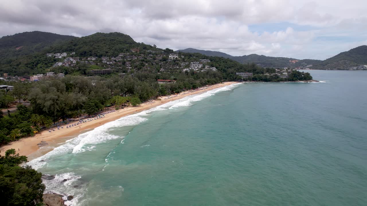 Ocean waves crashing on kata noi beach phuket thailand May 2025