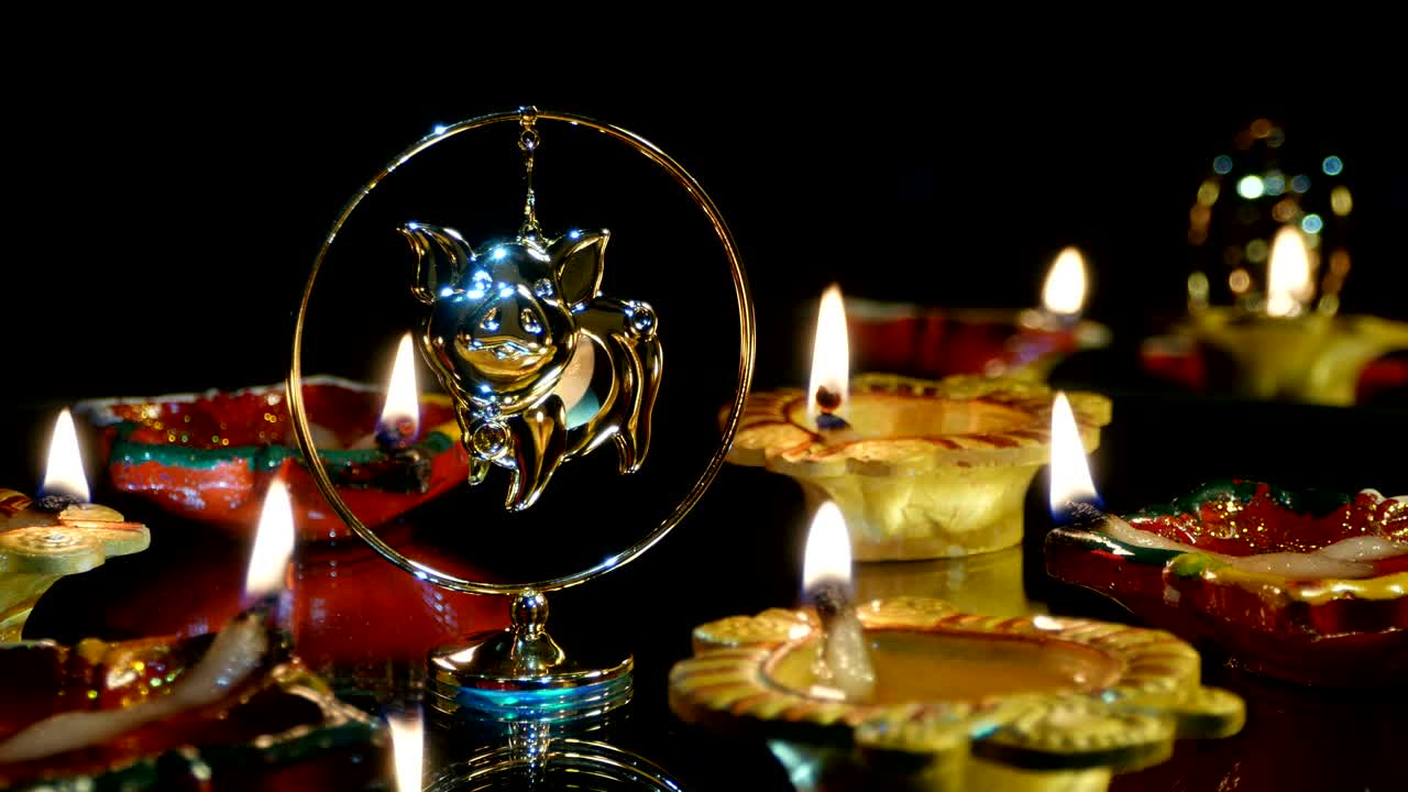 Deepak burn in the dark. Deepawali