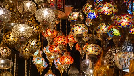 colorful turkish mosaic lamps