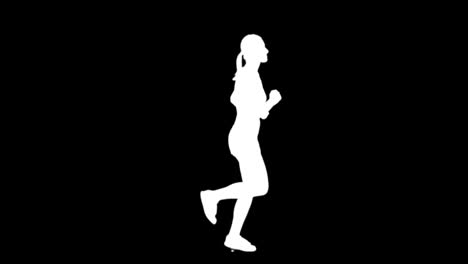 digital video of sportswoman is running
