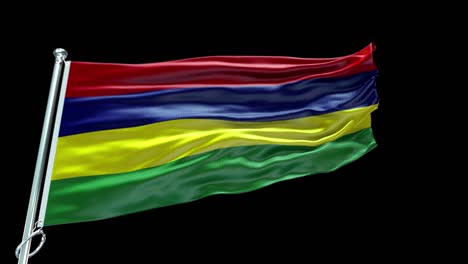 4k bandera muy detallada de mauricio - bandera de mauricio alto detalle - bandera nacional mauricio patrón de ondas elementos en bucle