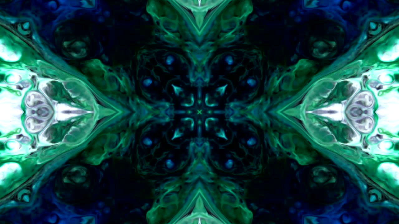 movimiento de caleidoscopio: círculos geométricos y formas de estrellas