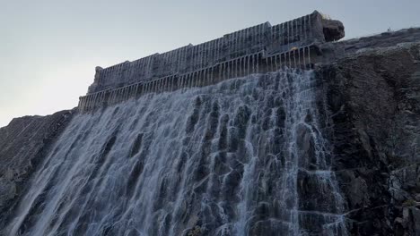 december 2020: the stunning khorfakkan artificial waterfall in sharjah, the new tourist destination in united arab emirates