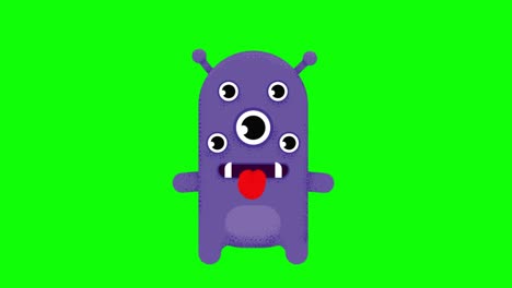 animación de un monstruo con muchos ojos.