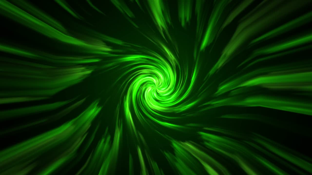 Dynamic Green Energy Spiral Tunnel Animation