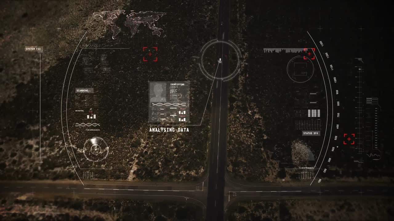 Digital composite video of ariel target