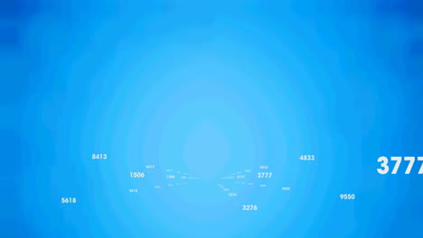 animation of people icons with numbers on blue background