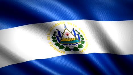 la bandera de el salvador. animación de bucle sin costuras. video de alta definición en 4k