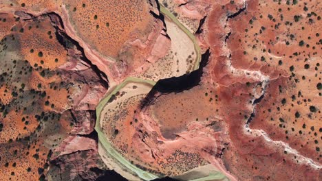 Aerial-Drone-View-Of-Paria-River-Canyon-In-Summertime-In-Kanab,-Utah,-USA