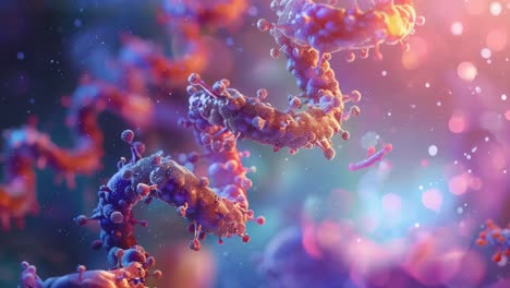 abstract representation of microorganisms
