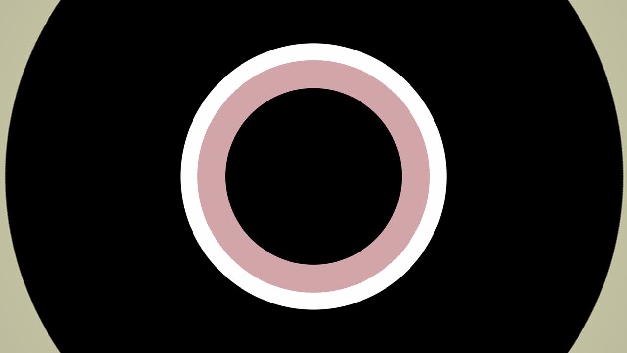 diseño gráfico que gira en el centro y aumenta el tamaño, para cubrir todo el fondo y desaparecer.