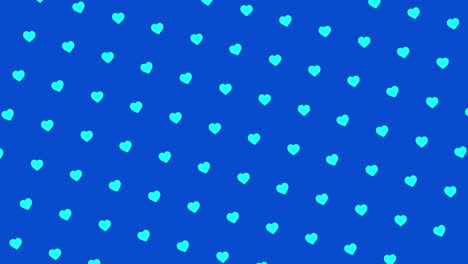 light blue hearts pattern on a blue background