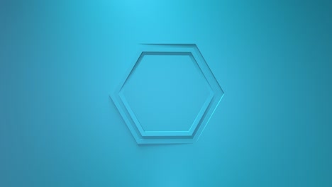animación de negocios azul. rotación de los marcos hexágonos. renderización 3d, ventana, bucle, color sólido minimalista. salto mortal