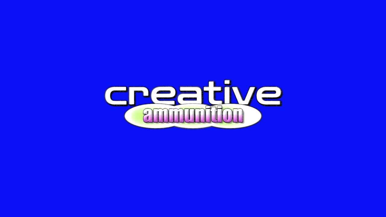 Animated Creative Ammunition Text on Blue Background