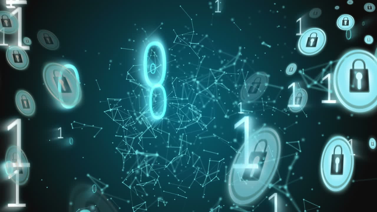 애니메이션 인터넷 안전 아이콘 비디오