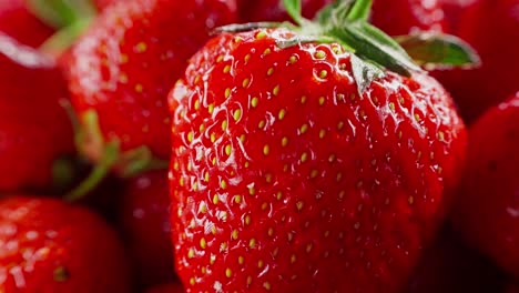 close-up of fresh strawberries