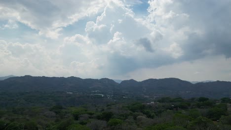 Drone-Shot-of-Cloudy-Day-Over-Turrucares-Alajuela,-Costa-Rica