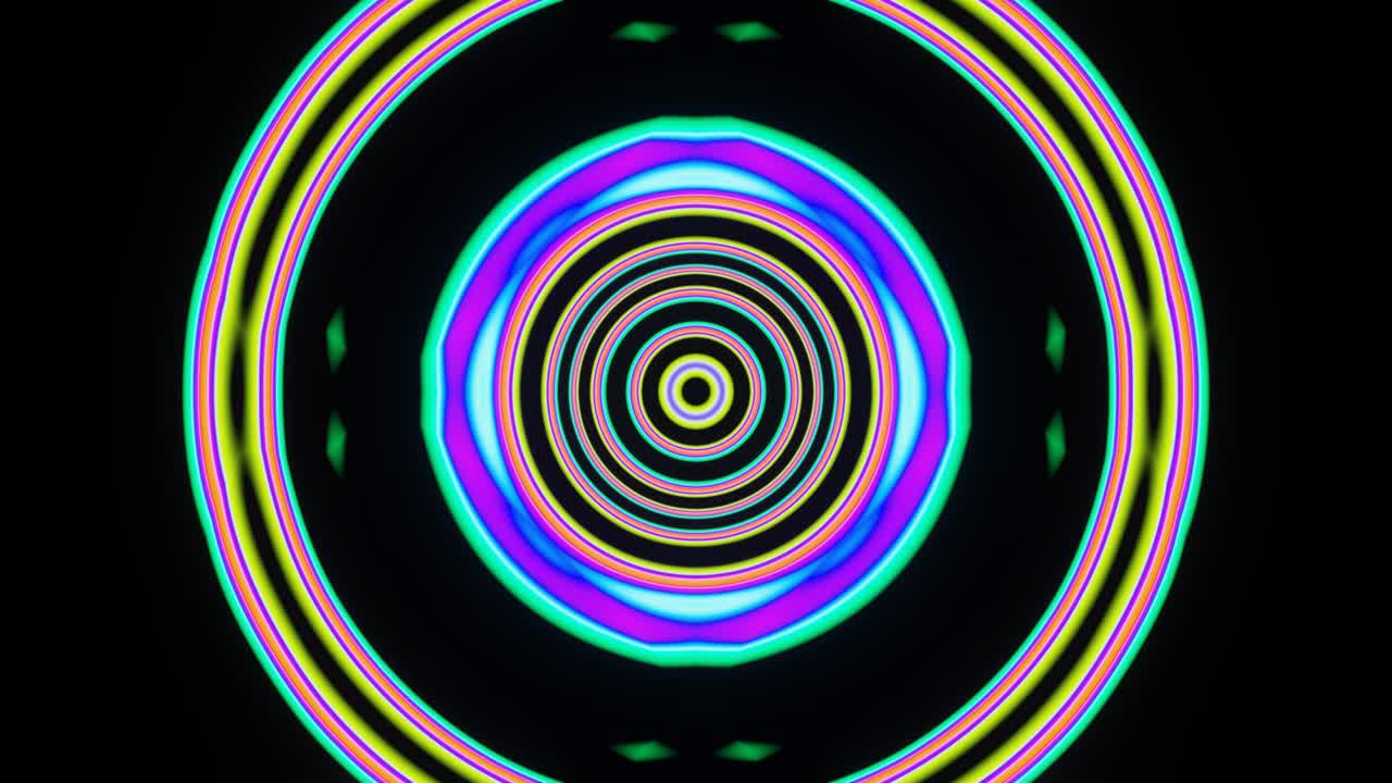 pulsaciones abstractas brillantes de formas sin costuras de colores multicolores