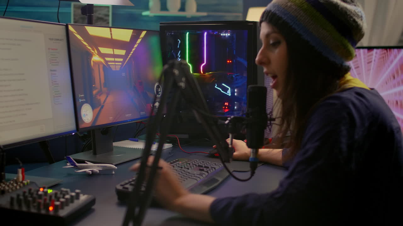 streamer sentado en una silla de juego y jugando