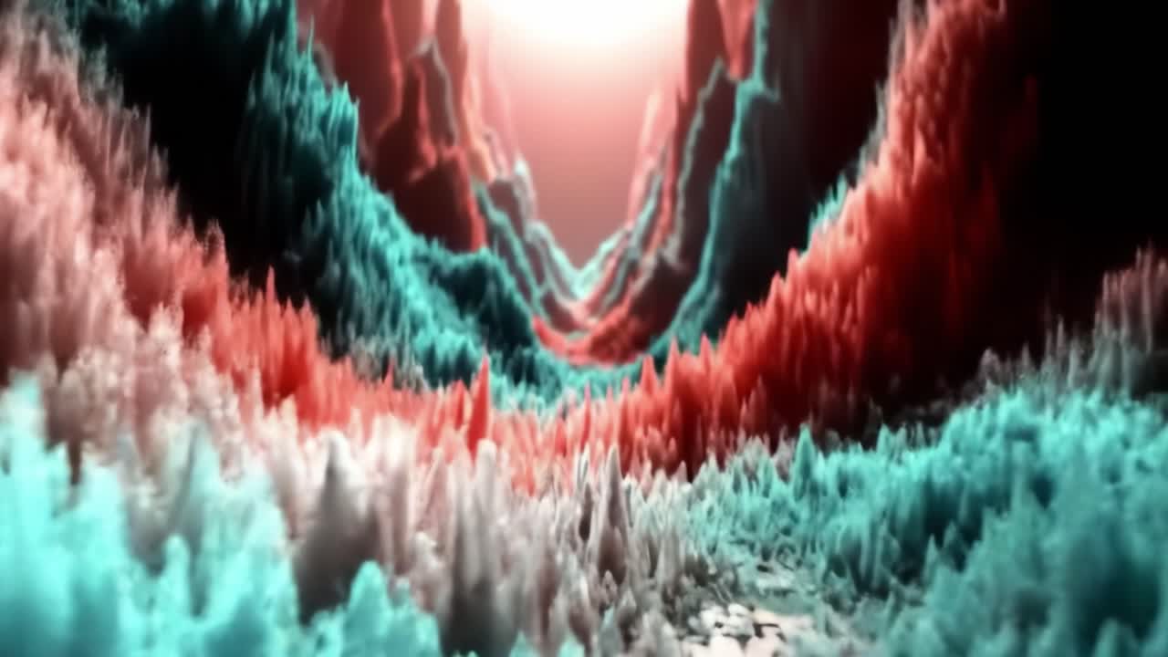 Abstract Colorful Valley Landscape