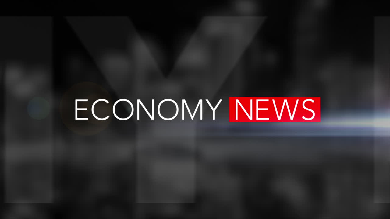 &ldquo;ECONOMY NEWS&rdquo; 3D Motion Graphic with black background