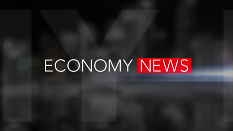 Gráfico-De-Movimiento-3d-De-&quot;noticias-Económicas&quot;-Con-Fondo-Negro