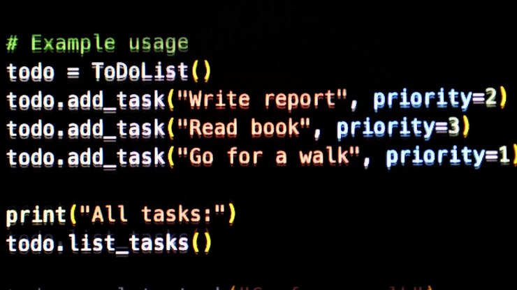 Python Programming Code Scrolling on Computer Screen