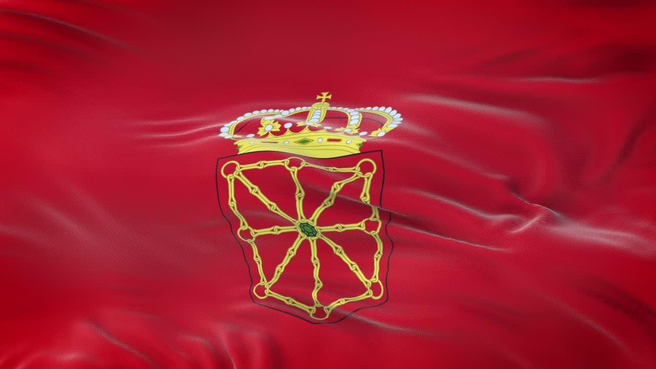 나바르 (스페인의 자치 지역) 발은 매우 상세한 직물 질감으로 바람에 흔들리고 있습니다.