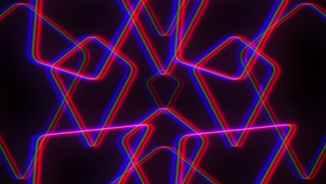 abstract red and blue line pattern with mysterious symbolism