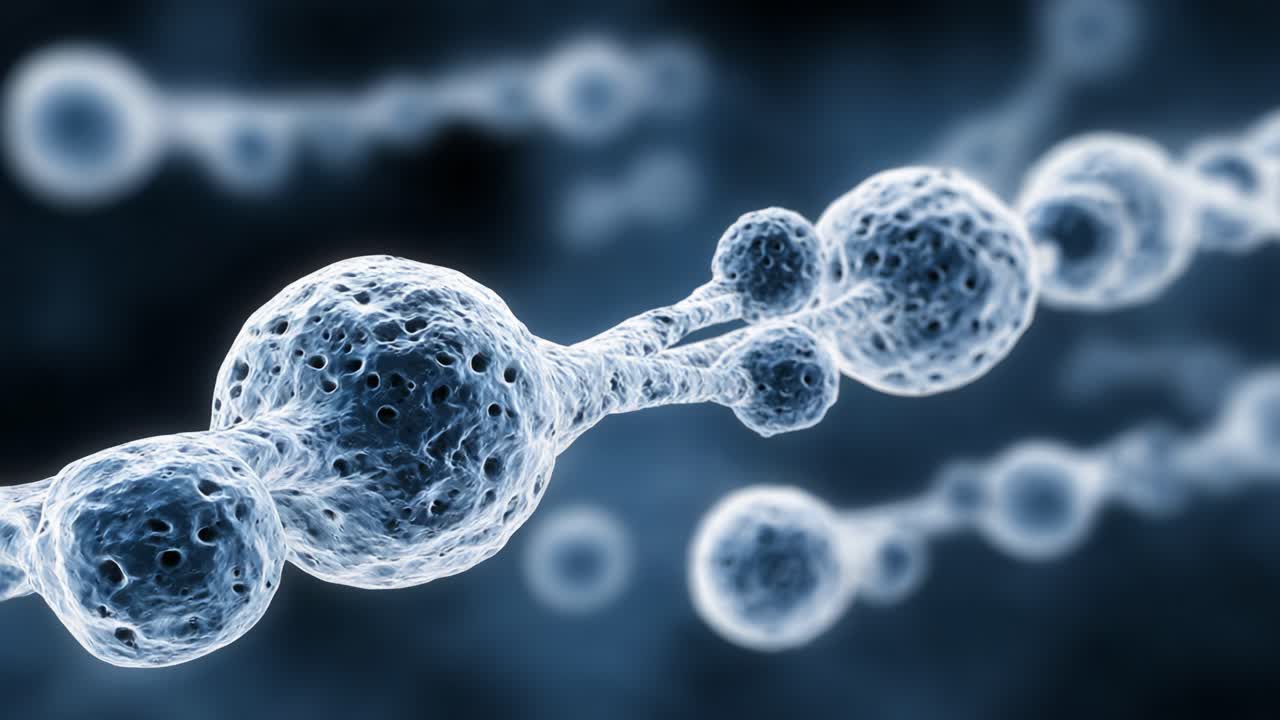 Exploring Microscopic Structures: A Detailed Look at Cellular Life Forms and Their Interconnectivity in a Stunning Visual Representation of Biological Complexity