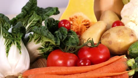 a vibrant mix of fresh vegetables displayed