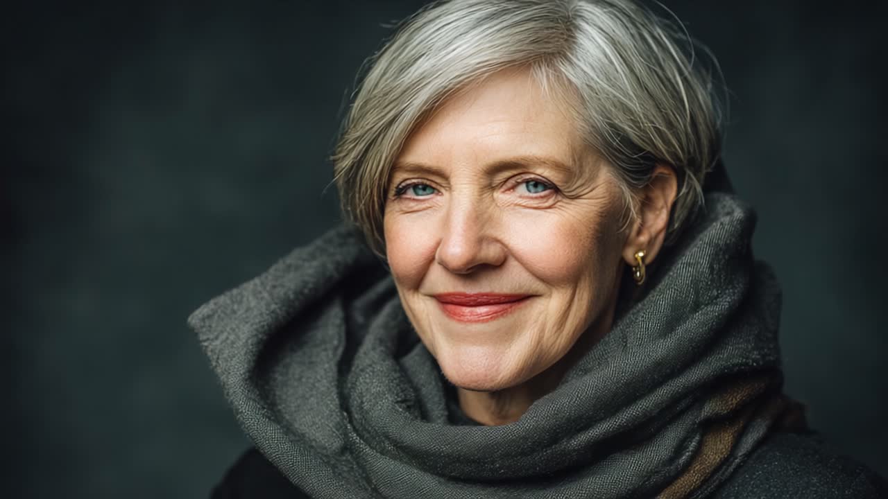 A Captivating Portrait Series Showcasing the Transformative Power of Expression and Emotion in Mature Woman's Face and Eyes