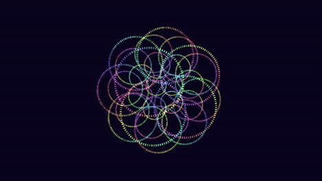 Abstrakte-Geometrische-Regenbogenkugel-Im-Dunklen-Raum