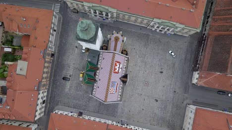 AERIAL:-Church-of-St.-Mark-in-Zagreb-Croatia