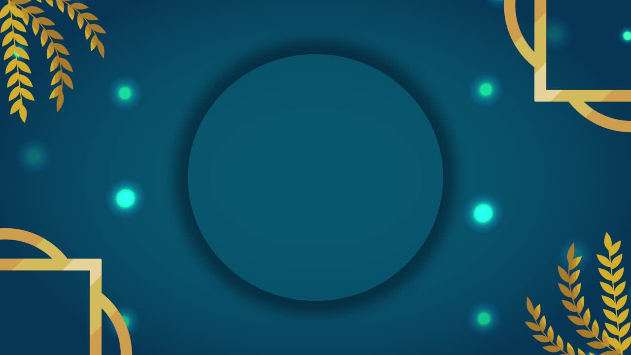 marco dorado con animación de forma circular