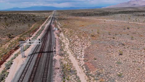 Drone-flying-over-desert-in-USA,-beautiful-aerial-landscape-view