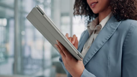 businesswoman using tablet in office