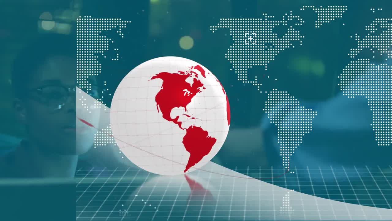 컴퓨터 를 사용 하는 사업가 에 대한 전 세계 의 애니메이션