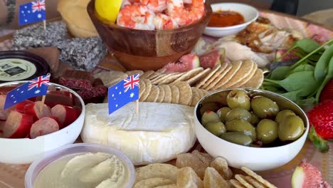 platter of food for an australian holiday lunch closeup