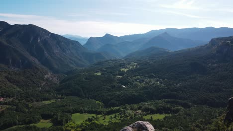 mountains and nature surround small valley near baga, barcelona