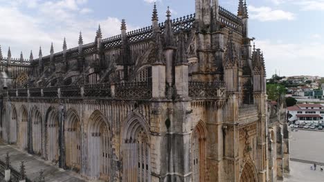 aerial view of batalha monastery in leira district, portugal