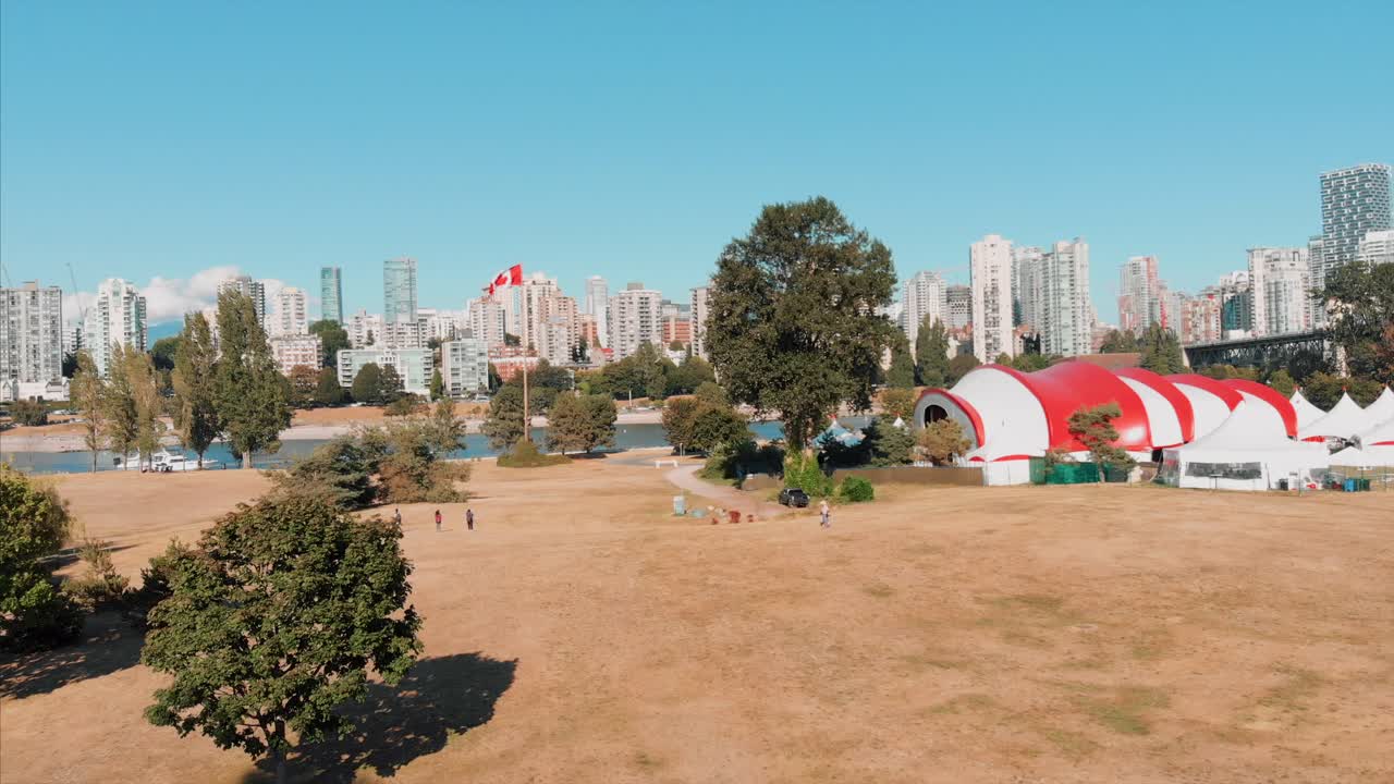 다운타운 밴쿠버, 태평양, kitsilano 해변, 섬, 산
