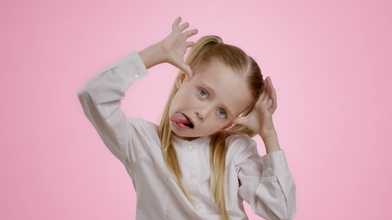 Funny Girl Making Faces