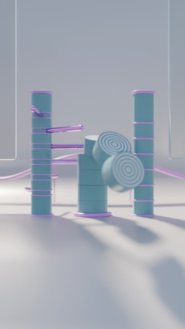 원통 모양의 추상적인 미니멀리즘 제품 디스플레이