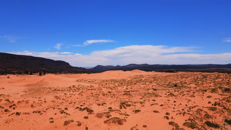 stunning aerial view of coral pink sand dunes