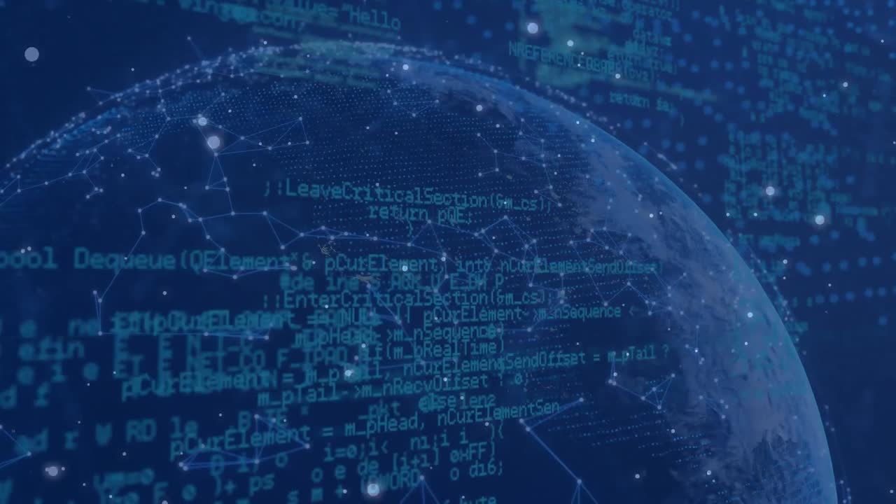 Animation of network of connections over globe