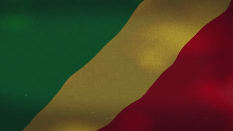 the republic of congo national waving flag