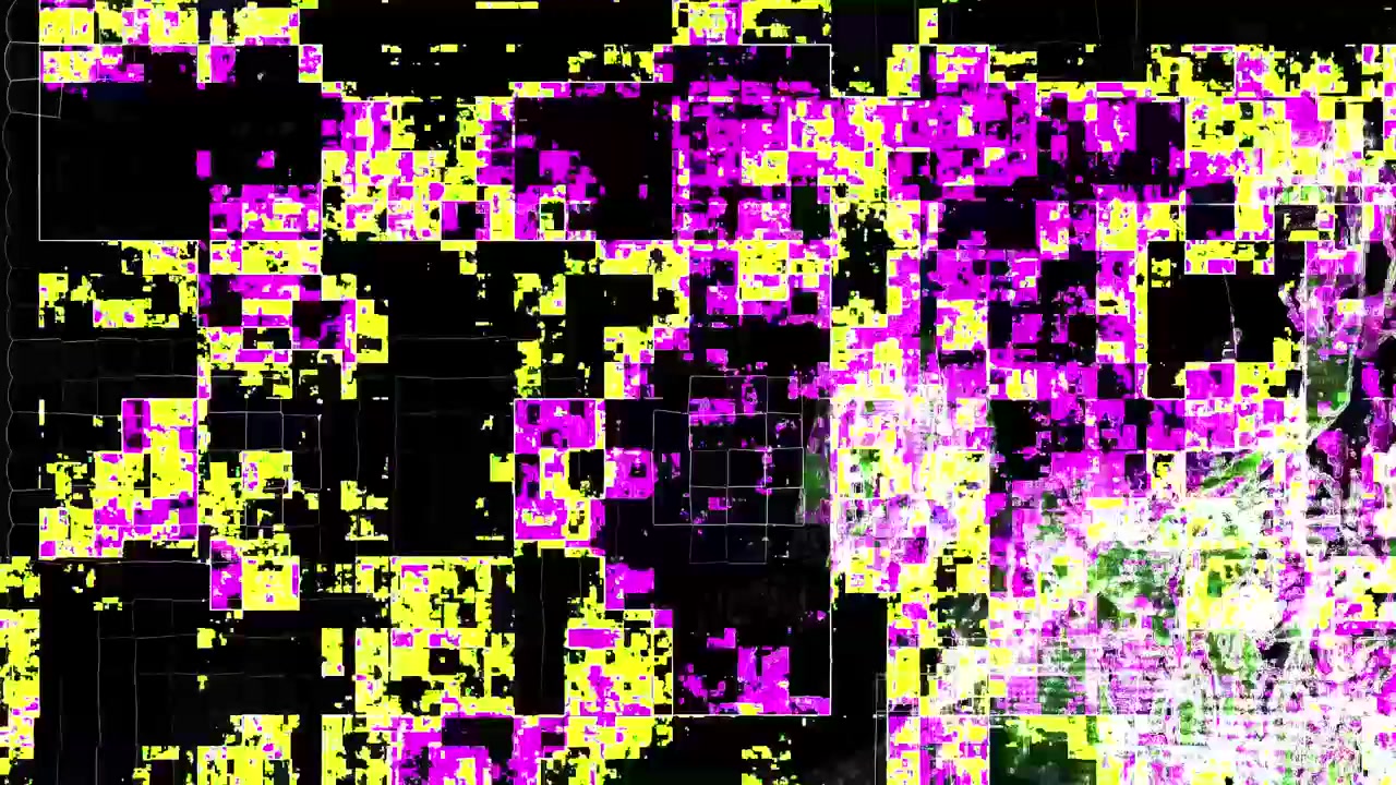 Abstract Digital Glitch Effect with Geometric Patterns